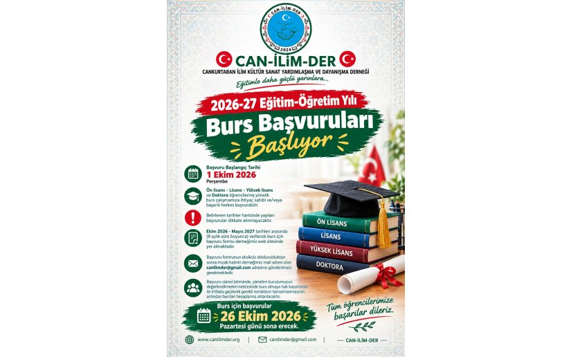 2026-27 Eğitim Öğretim Yılı Burs Başvuruları Başlıyor